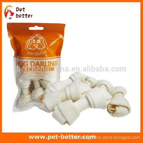 factory supply White Puffy Flat Knot Bone with different size